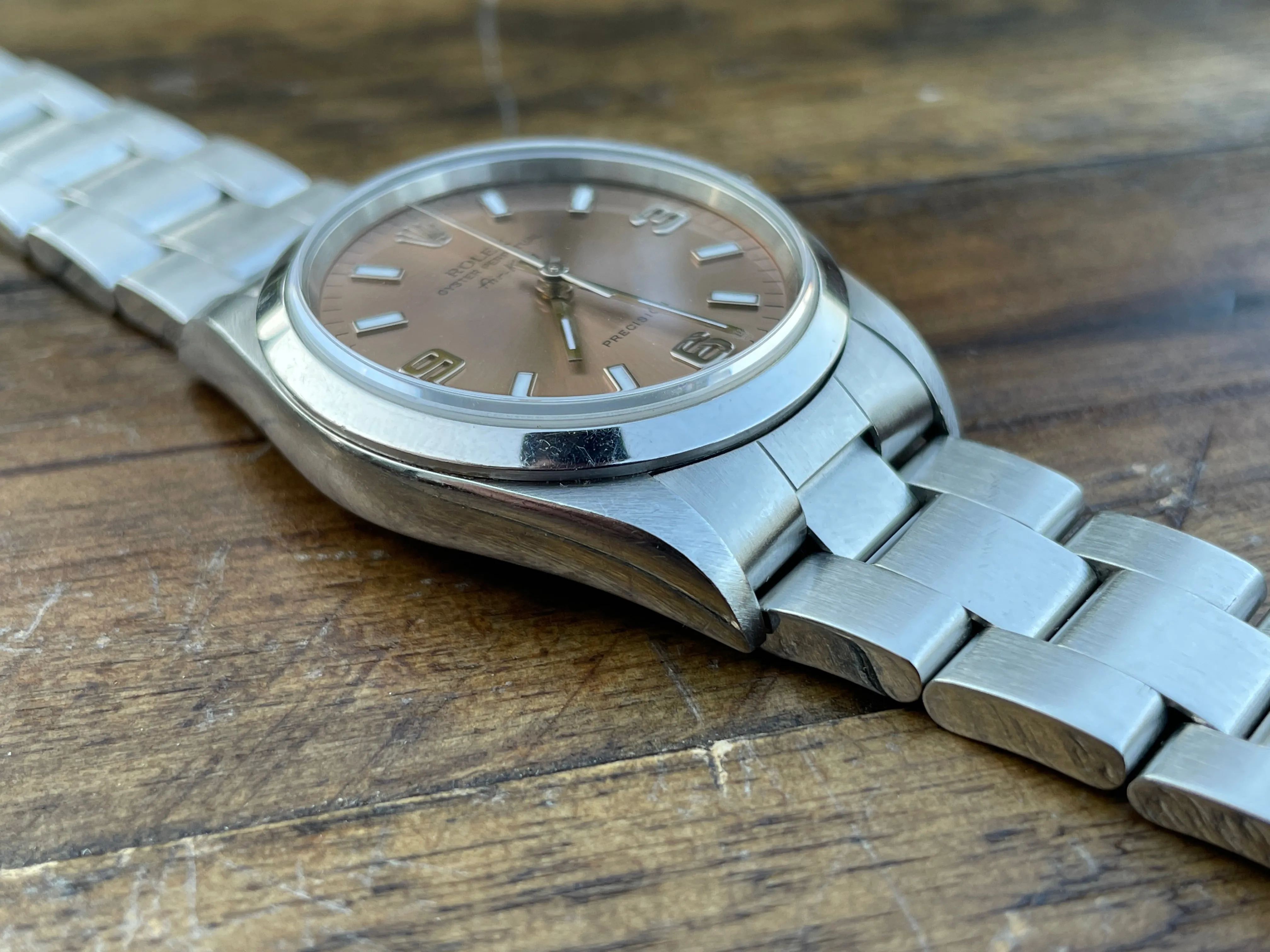 Rolex Air King - 14000M - Salmon w/ Original Papers.
