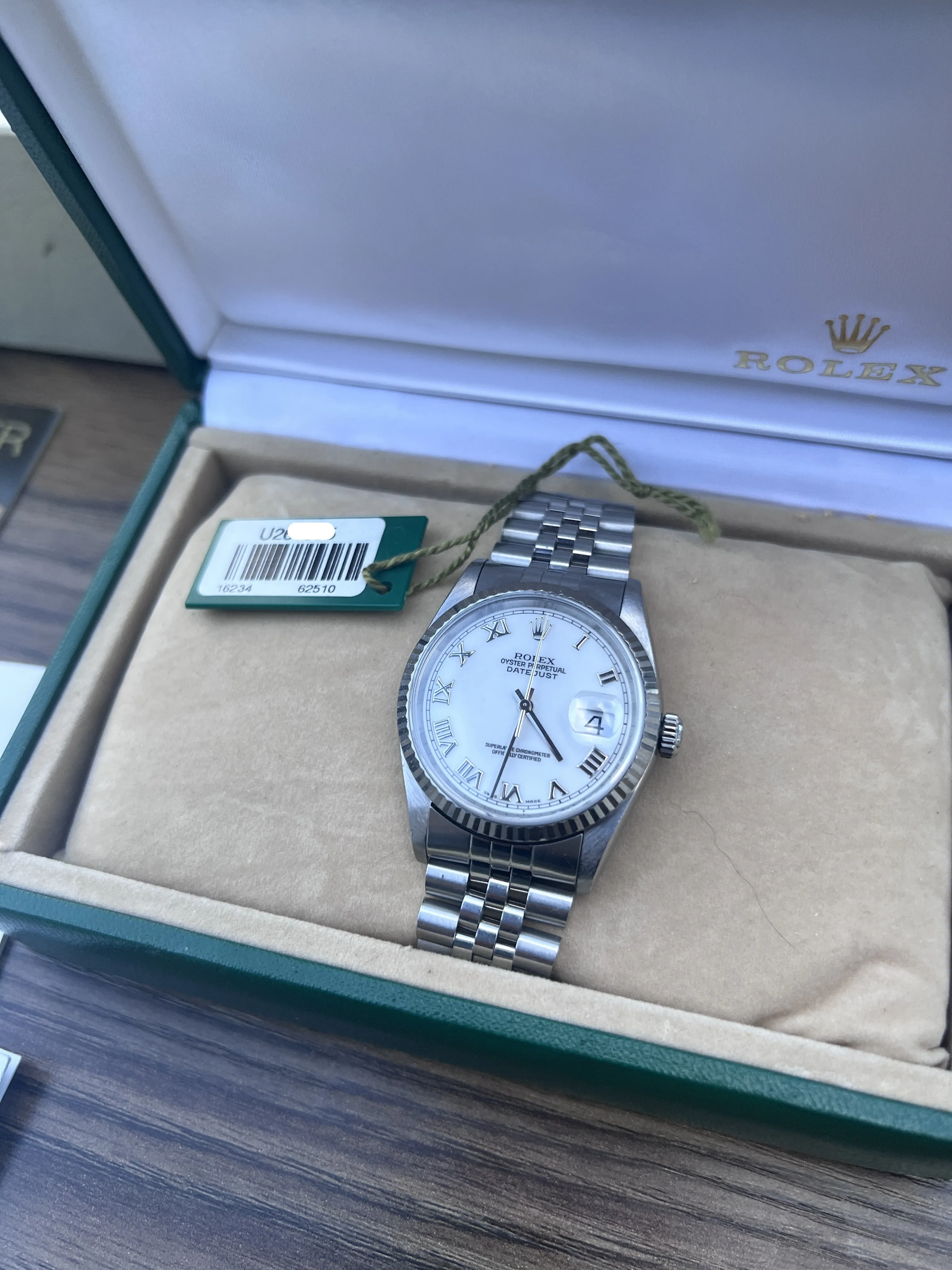 Rolex Datejust 16234 - Full Set - White Roman