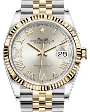 Rolex Datejust 36mm 126233 Two Tone Silver Roman Diamond 2023