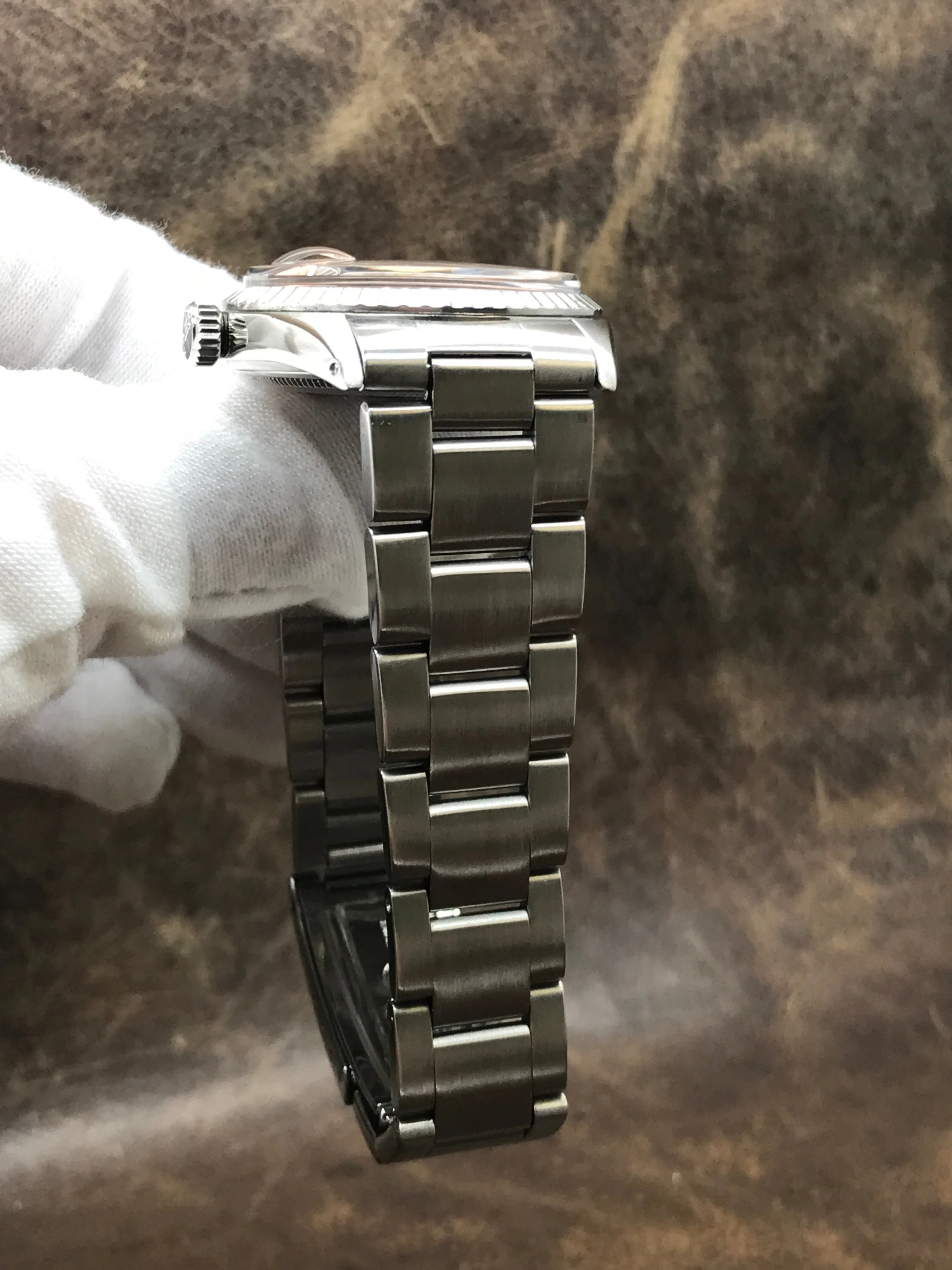 Rolex Datejust 36mm 1603 Custom Salmon Roman Dial Automatic Watch