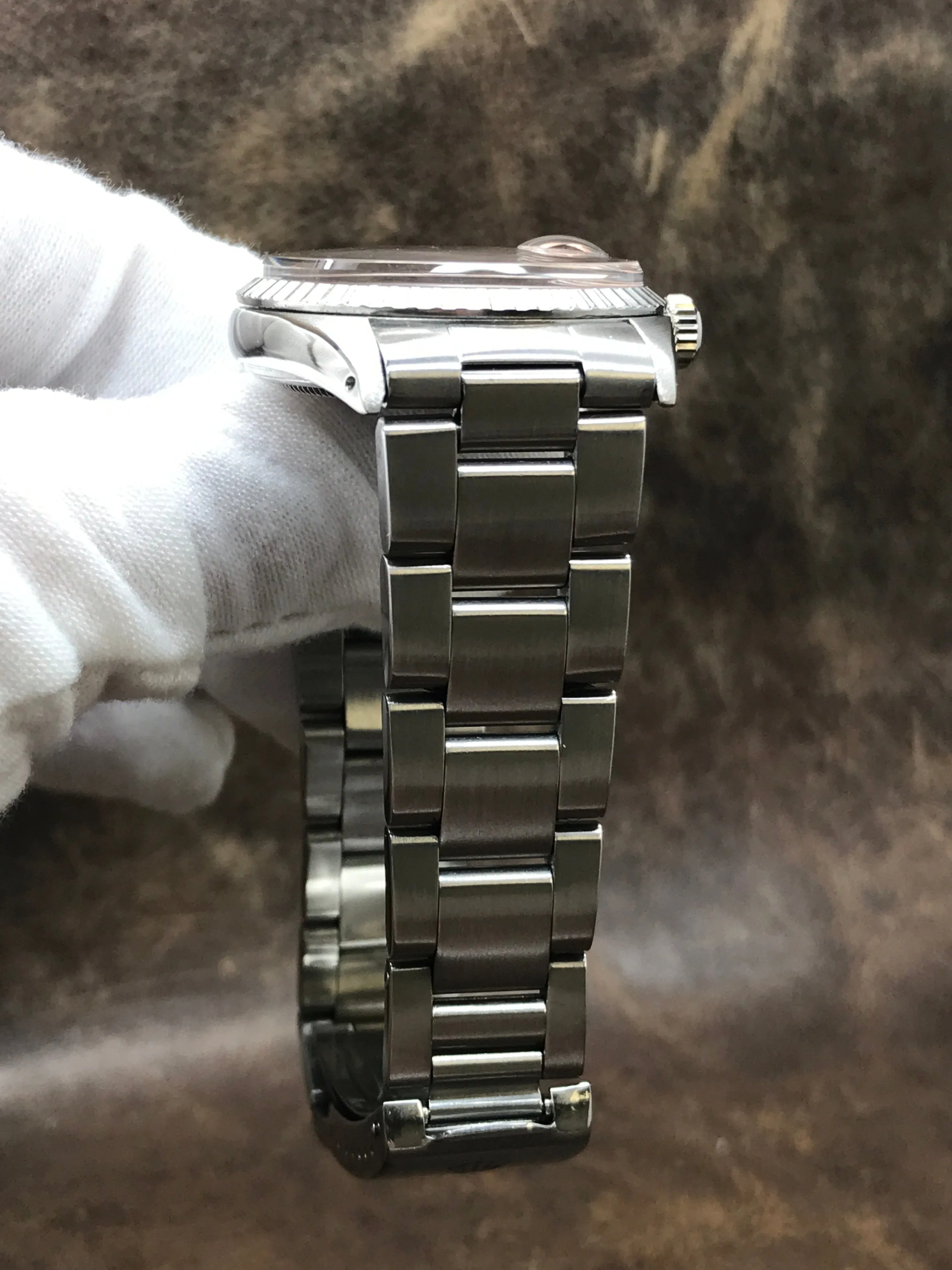 Rolex Datejust 36mm 1603 Custom Salmon Roman Dial Automatic Watch