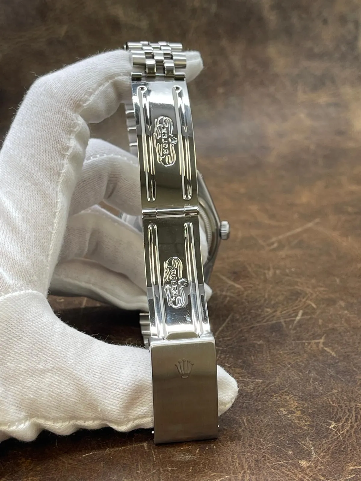 Rolex Datejust 36mm Custom Links 1603 Black Dial Automatic Watch