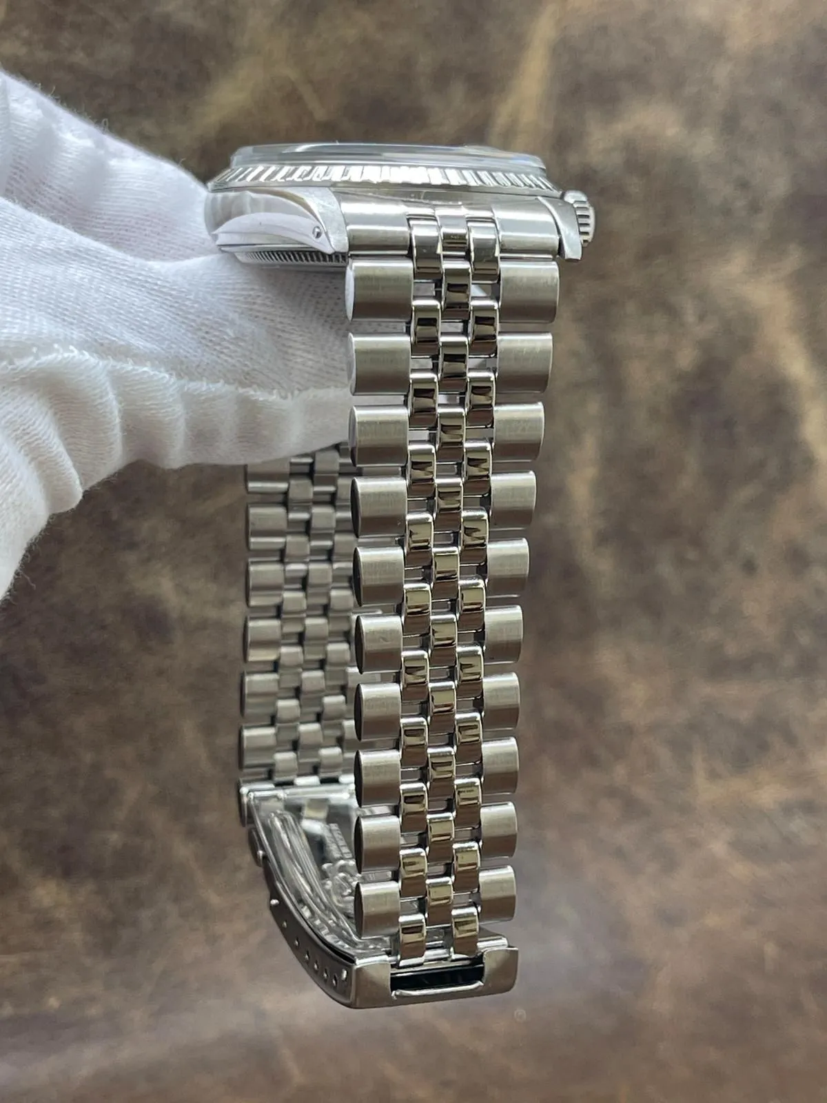 Rolex Datejust 36mm Custom Links 1603 Black Dial Automatic Watch