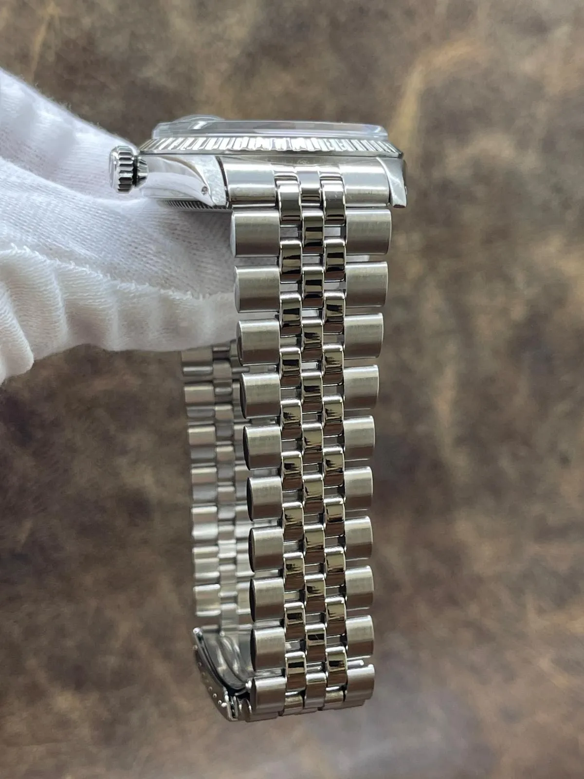 Rolex Datejust 36mm Custom Links 1603 Black Dial Automatic Watch