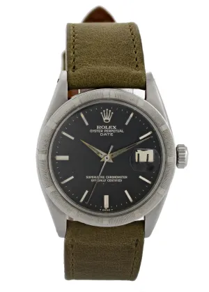 Rolex Oyster Perpetual Date 1500 Gild Dial Vintage Men Watch