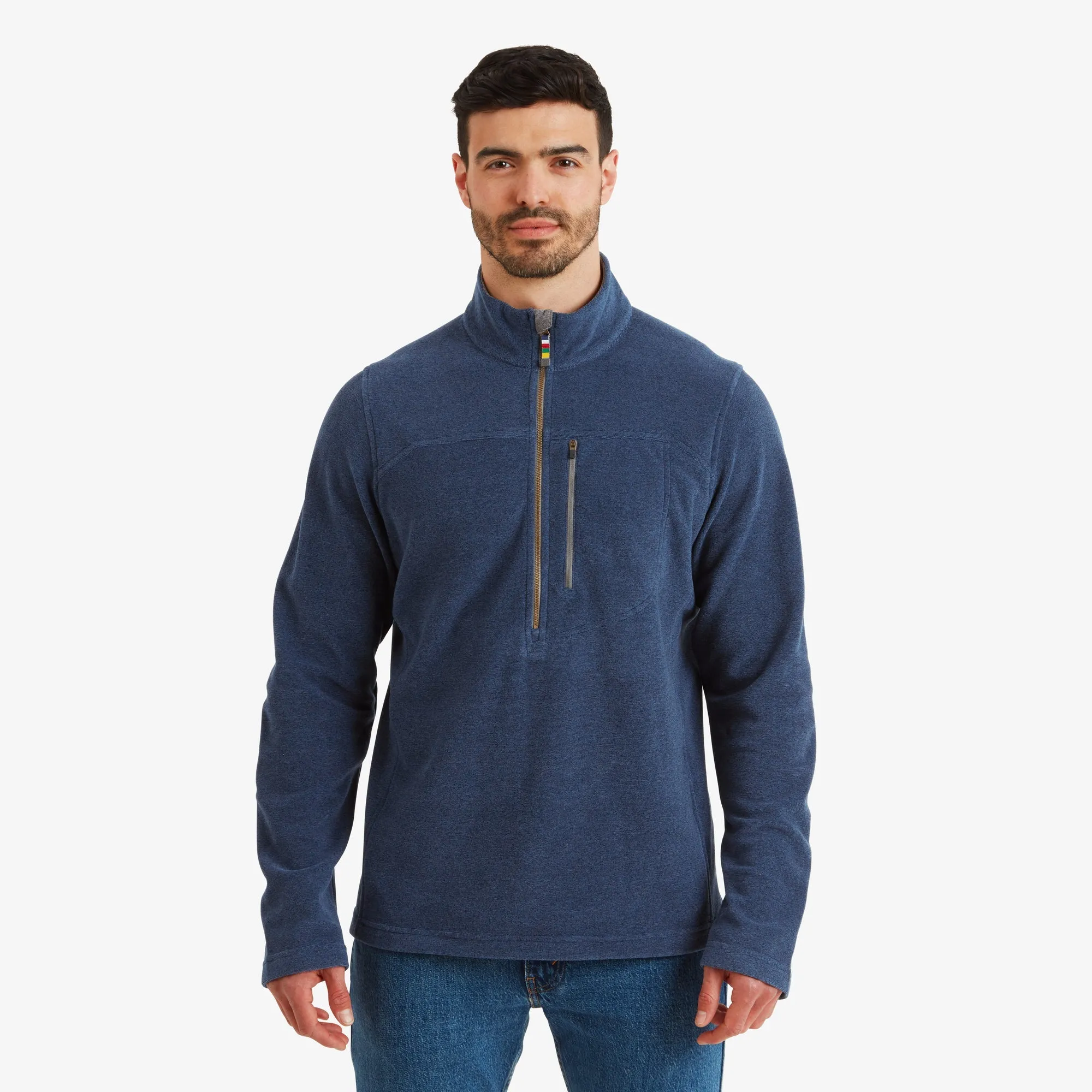 Rolpa Eco Quarter Zip - Rathee Blue