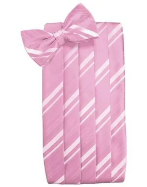 Rose Petal Striped Satin Cummerbund