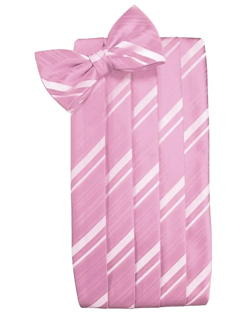 Rose Petal Striped Satin Cummerbund