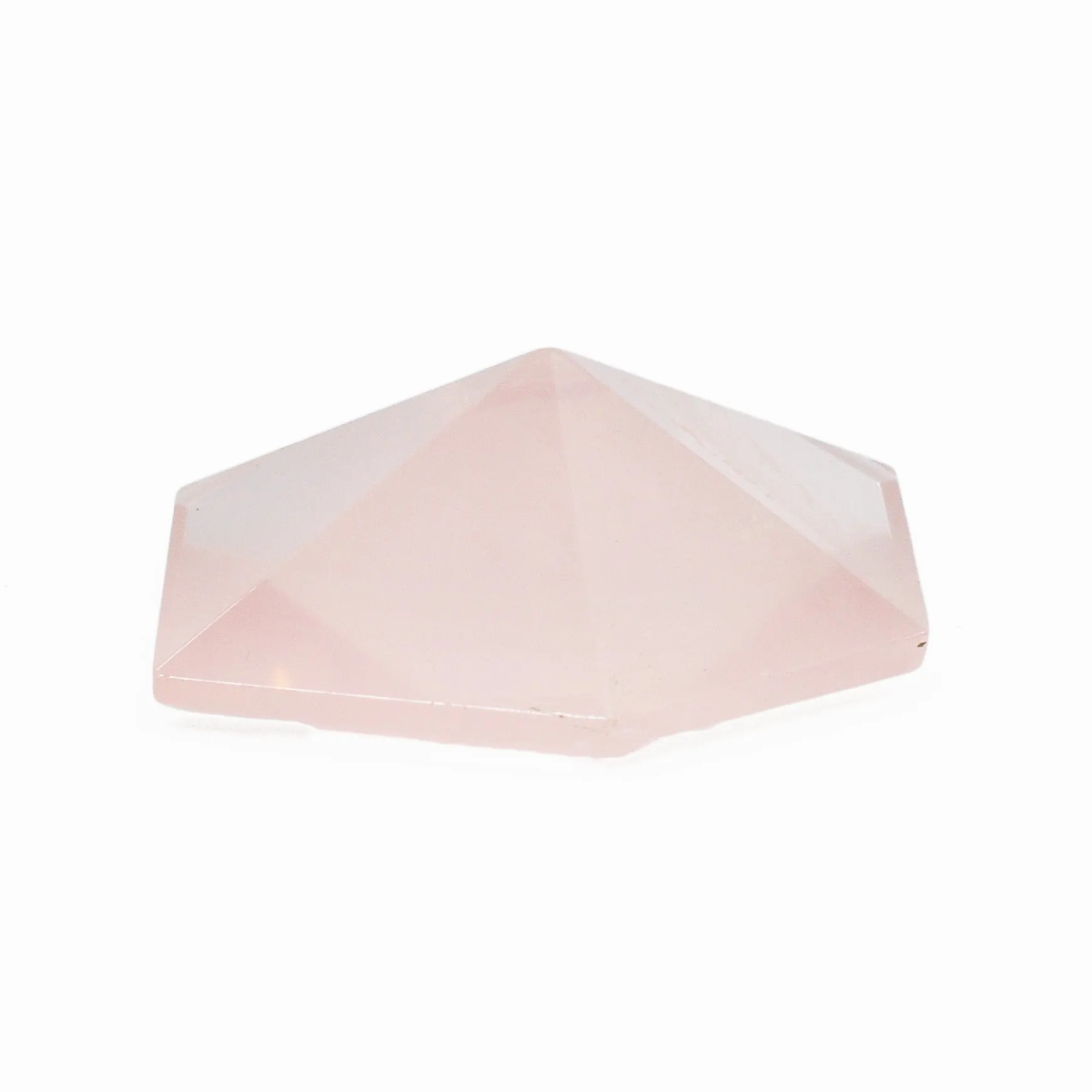 Rose Quartz 29.57 mm 26.5 carats Geometric Faceted Gemstone