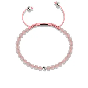 Rose Quartz | .925 Sterling Silver | Focus Gemstone Macrame Bracelet