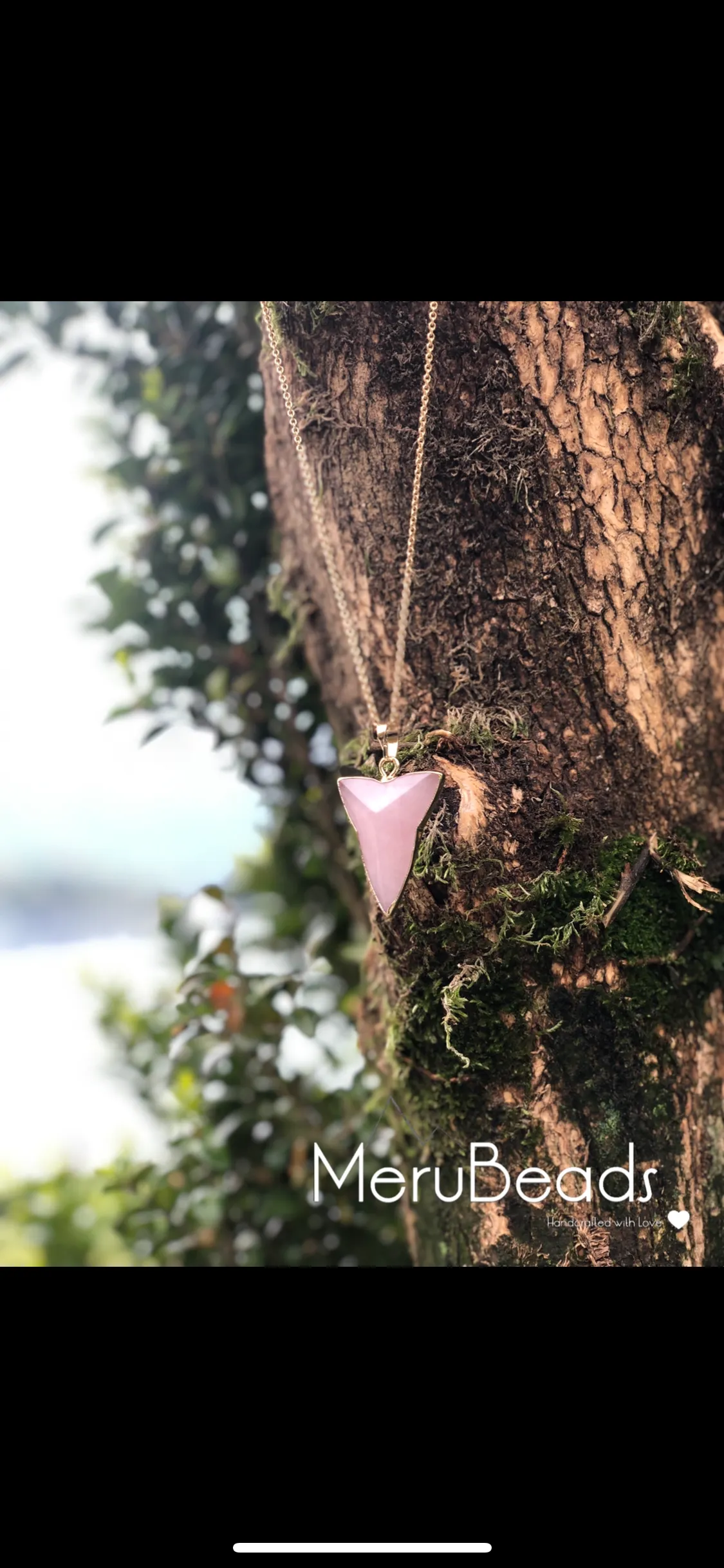 Rose Quartz Arrowhead Pendant Charm with Gold Plated Necklace
