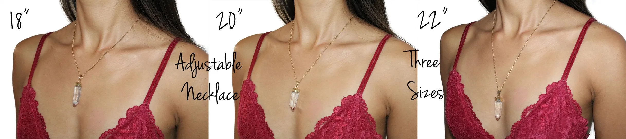Rose Quartz Arrowhead Pendant Charm with Gold Plated Necklace