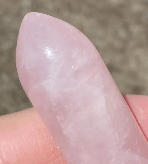 Rose Quartz Crystal Massage Wand / Mini-Wand - Heal emotional trauma, Self-love