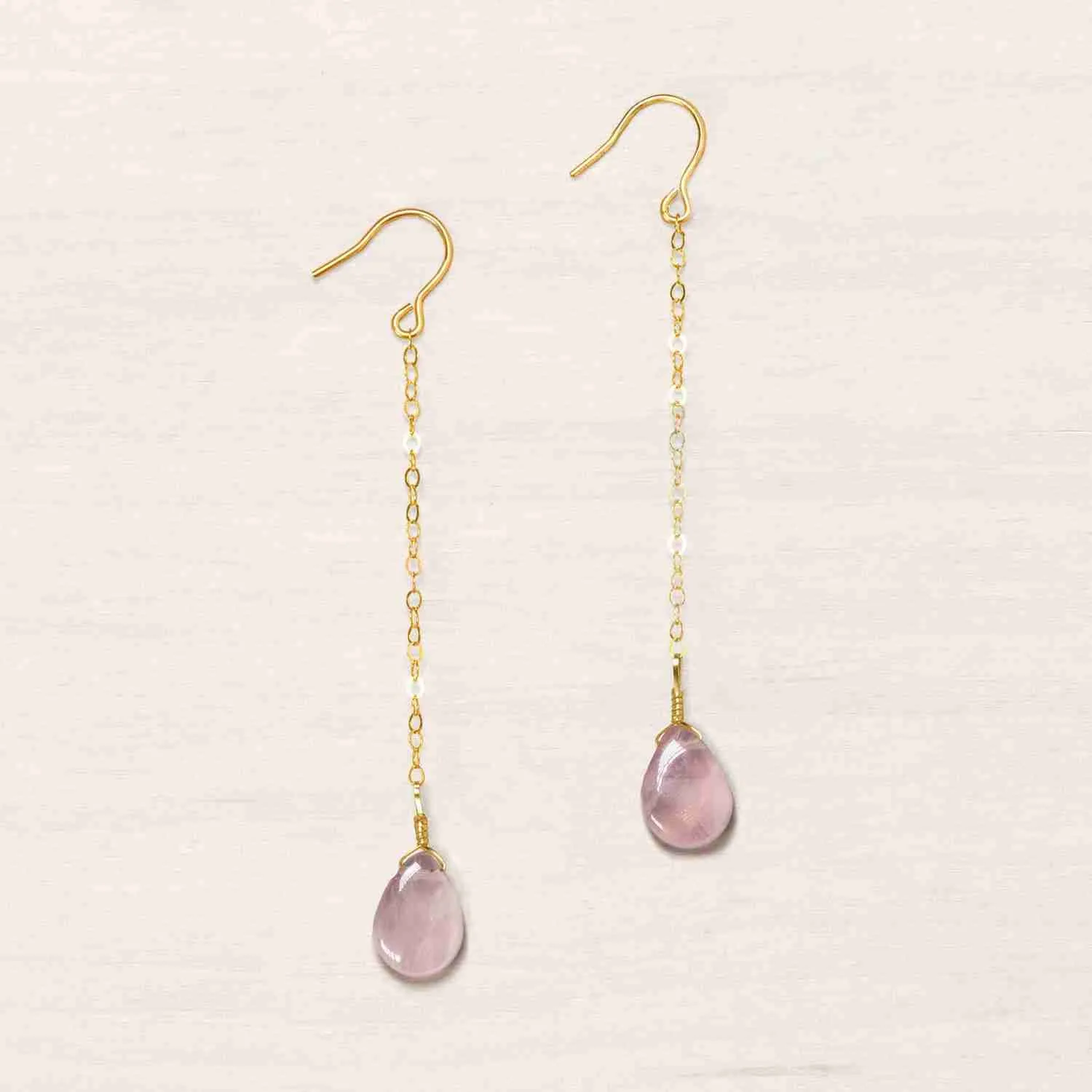 Rose Quartz Drop Earrings