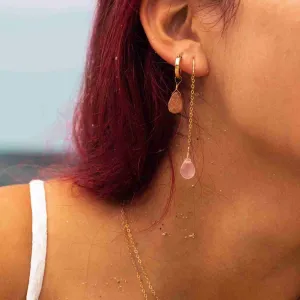 Rose Quartz Drop Earrings
