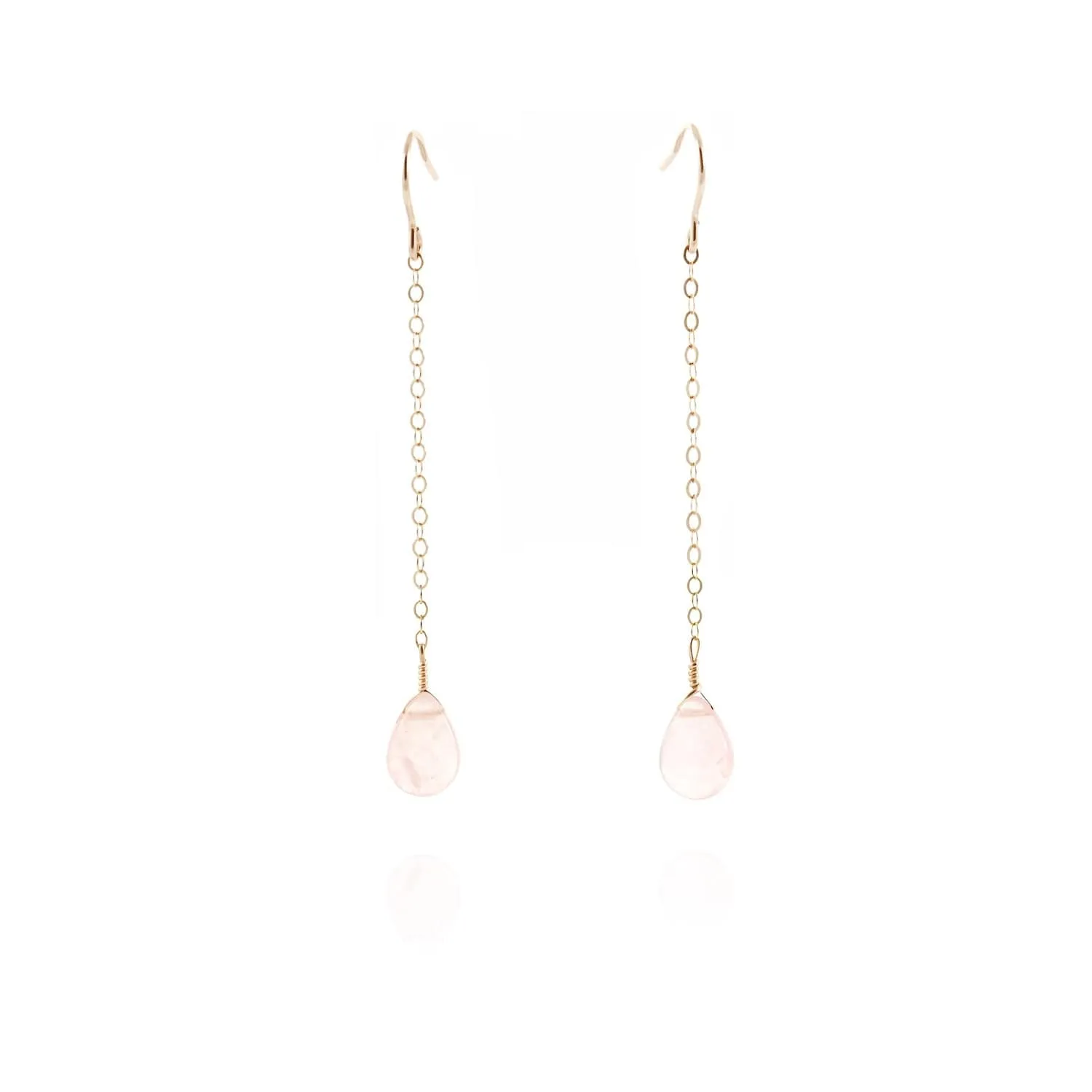 Rose Quartz Drop Earrings