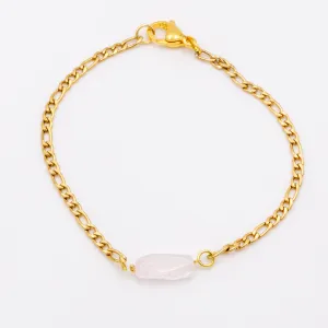 Rose Quartz - Fig Chain Bracelet