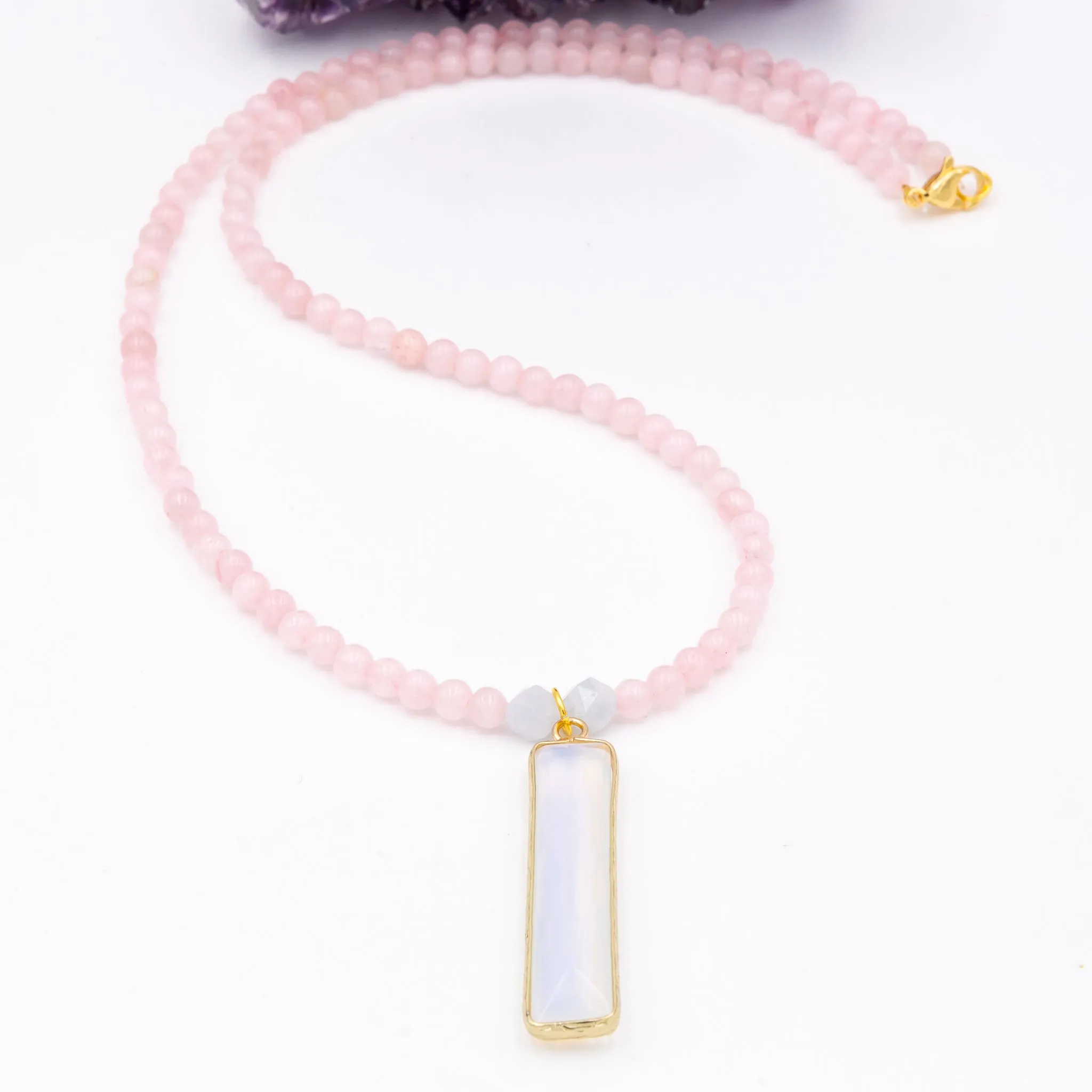 Rose Quartz Opalite Necklace