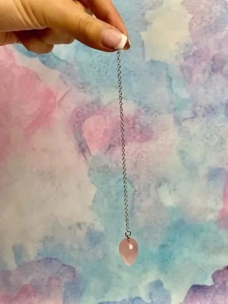 Rose Quartz Pendulum for heart healing and manifesting love