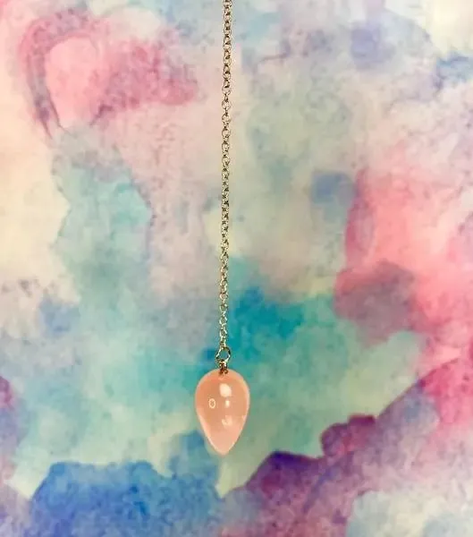 Rose Quartz Pendulum for heart healing and manifesting love