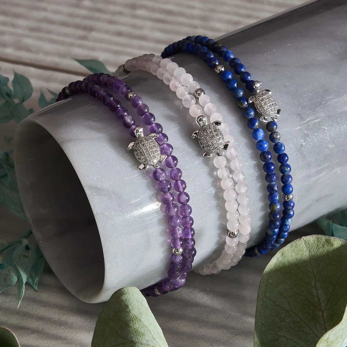 Rose Quartz | Silver | Tortuga Gemstone Wrap