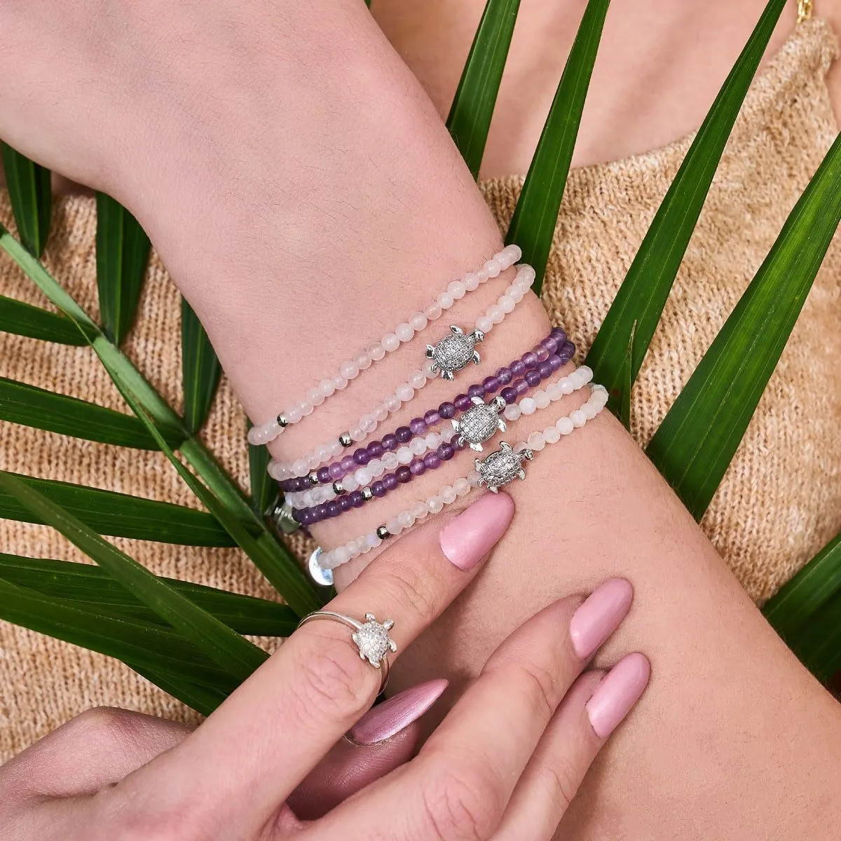 Rose Quartz | Silver | Tortuga Gemstone Wrap