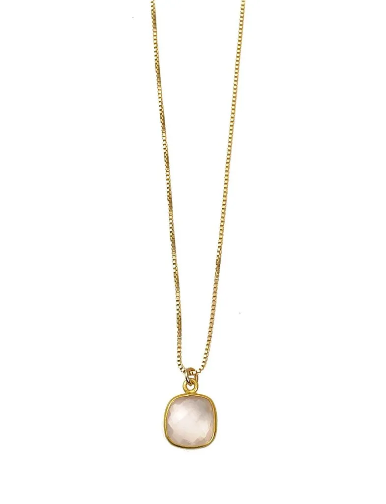 Rose Quartz Vermeil Necklace