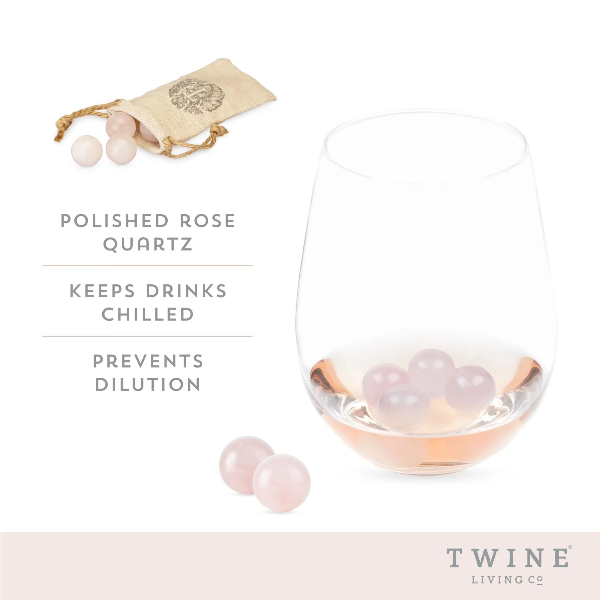 ROSE QUARTZ WINE GEMS