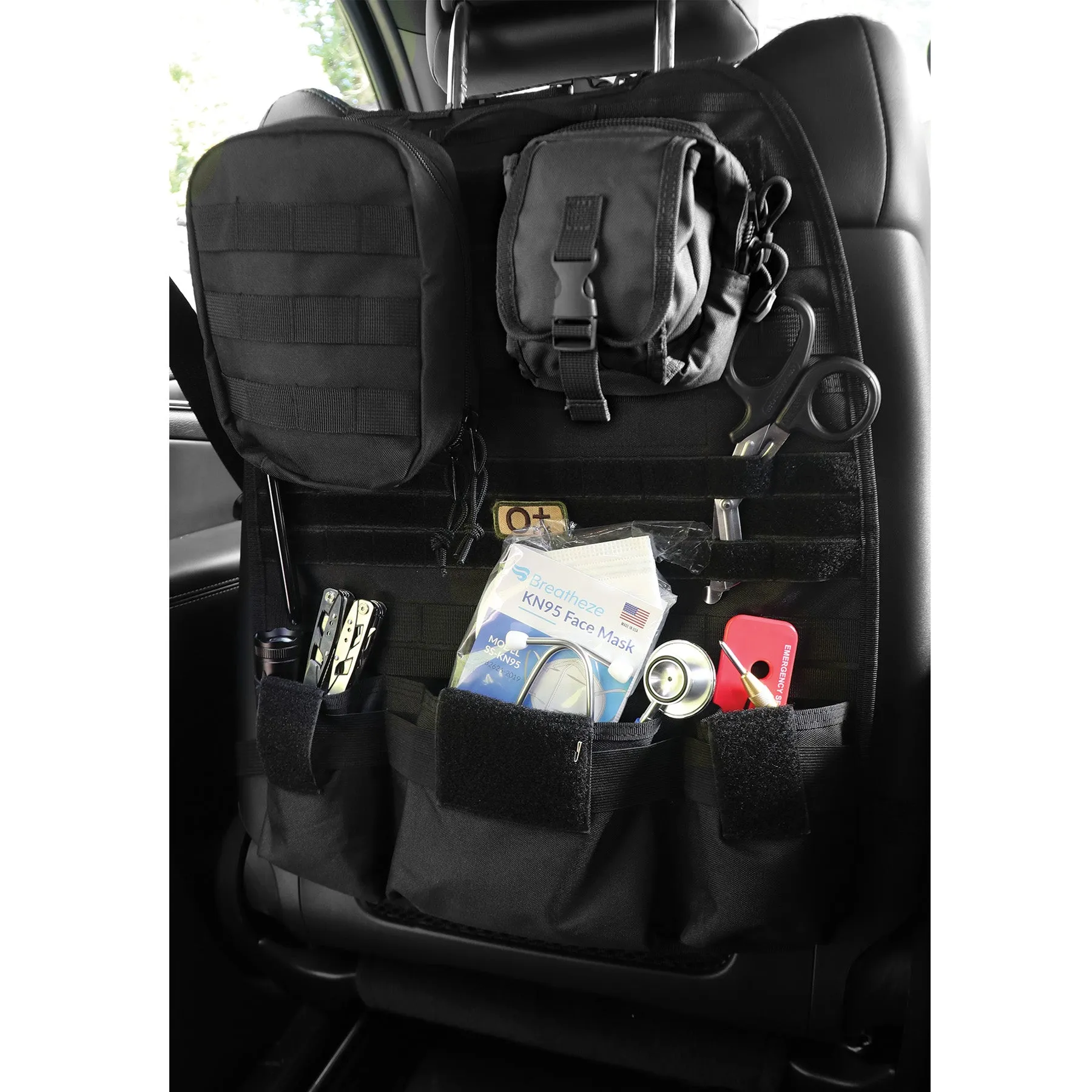 Rothco Tactical Car Seat MOLLE Panel - Black