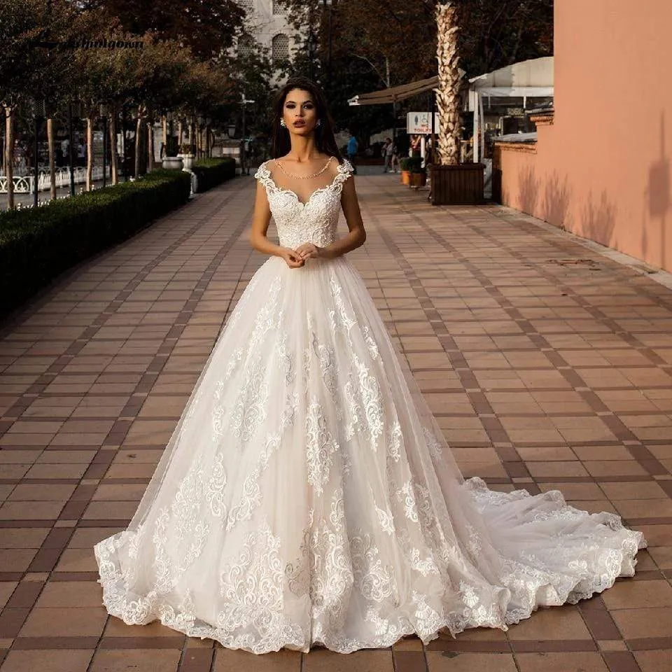 Roycebridal Luxury African Wedding Gowns Muslim Wedding Dresses