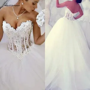 Roycebridal Luxury Saudi Arabia Ball Gown Wedding Dresses For Bride