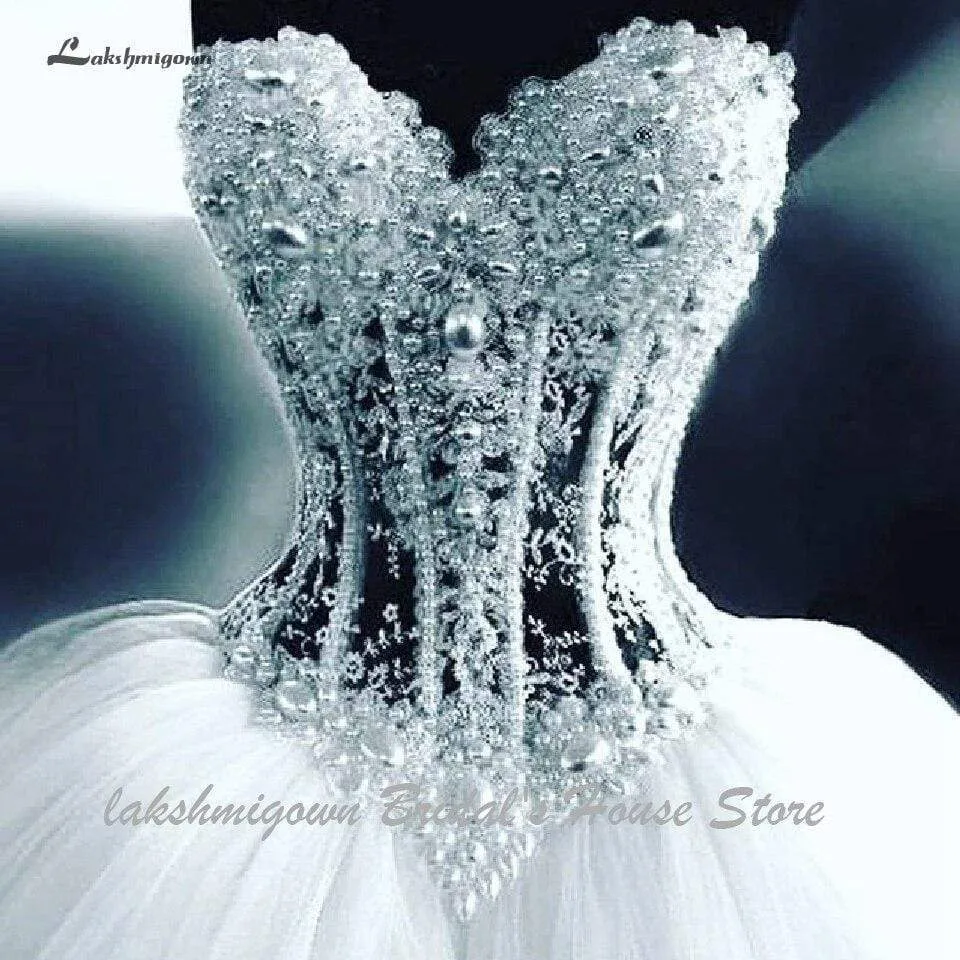 Roycebridal Luxury Saudi Arabia Ball Gown Wedding Dresses For Bride