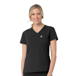 Rugged Flex Peak C12137 Tuck-In Scrub Top Black
