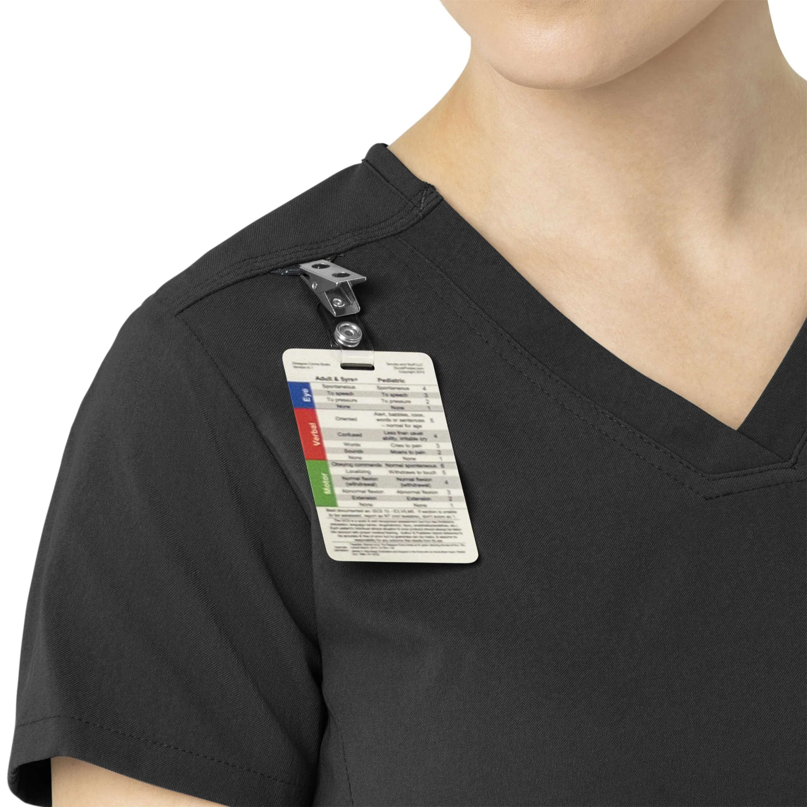 Rugged Flex Peak C12137 Tuck-In Scrub Top Black