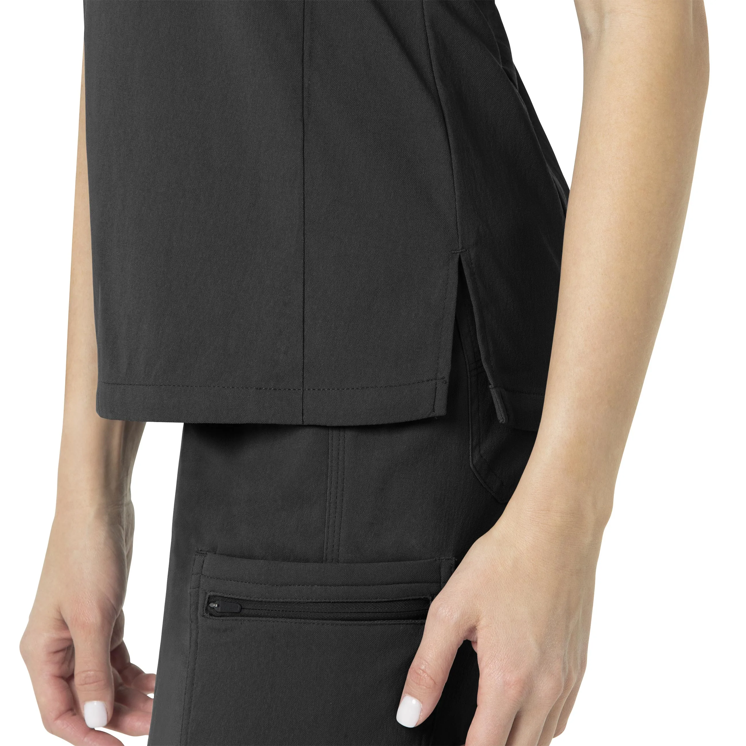 Rugged Flex Peak C12137 Tuck-In Scrub Top Black