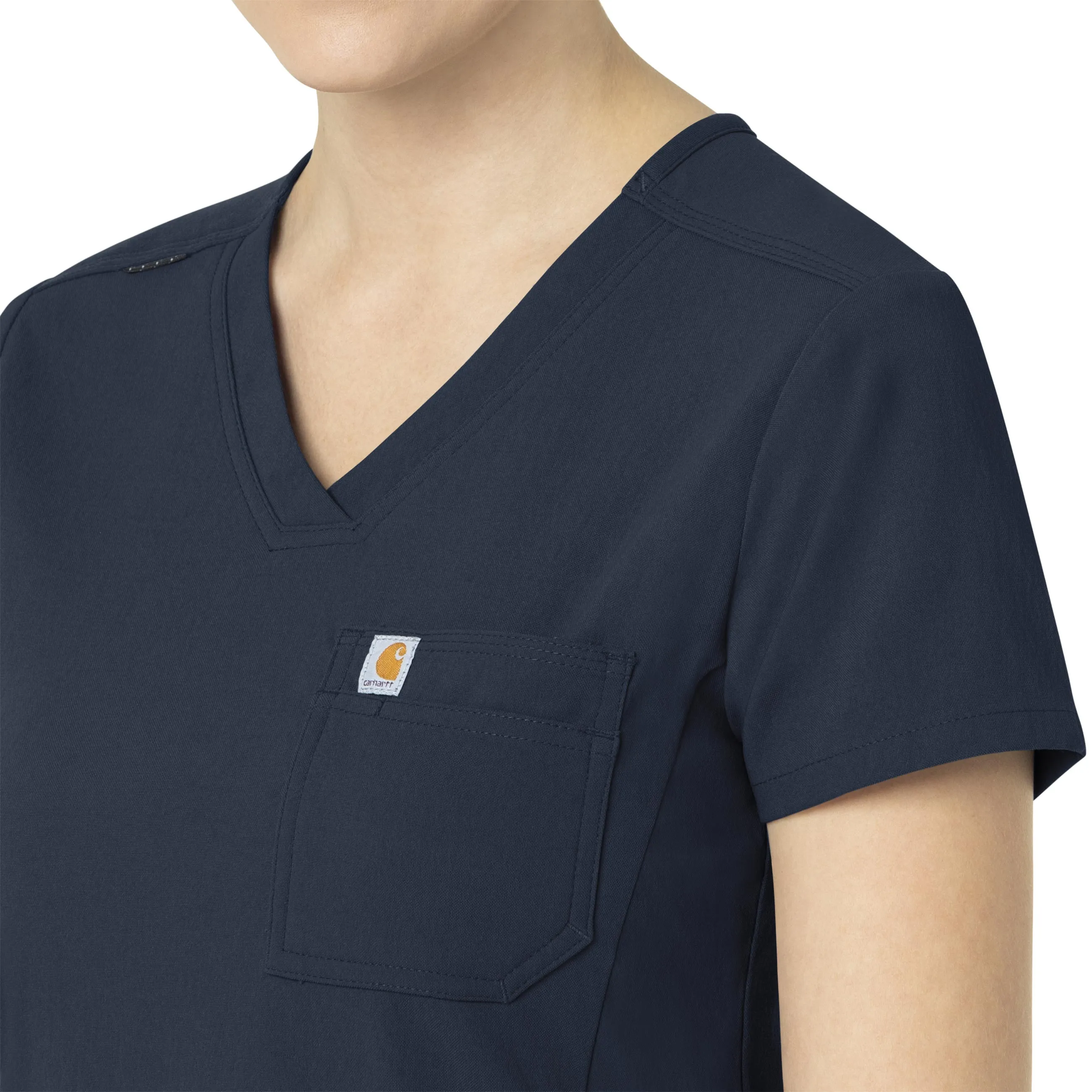 Rugged Flex Peak C12137 Tuck-In Scrub Top Navy