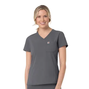 Rugged Flex Peak C12137 Tuck-In Scrub Top Pewter