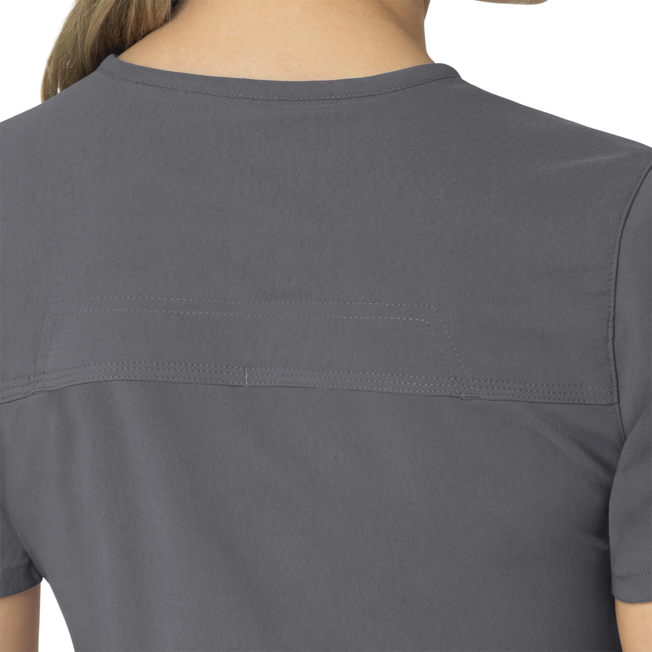 Rugged Flex Peak C12237 4-Pocket V-Neck Scrub Top Pewter