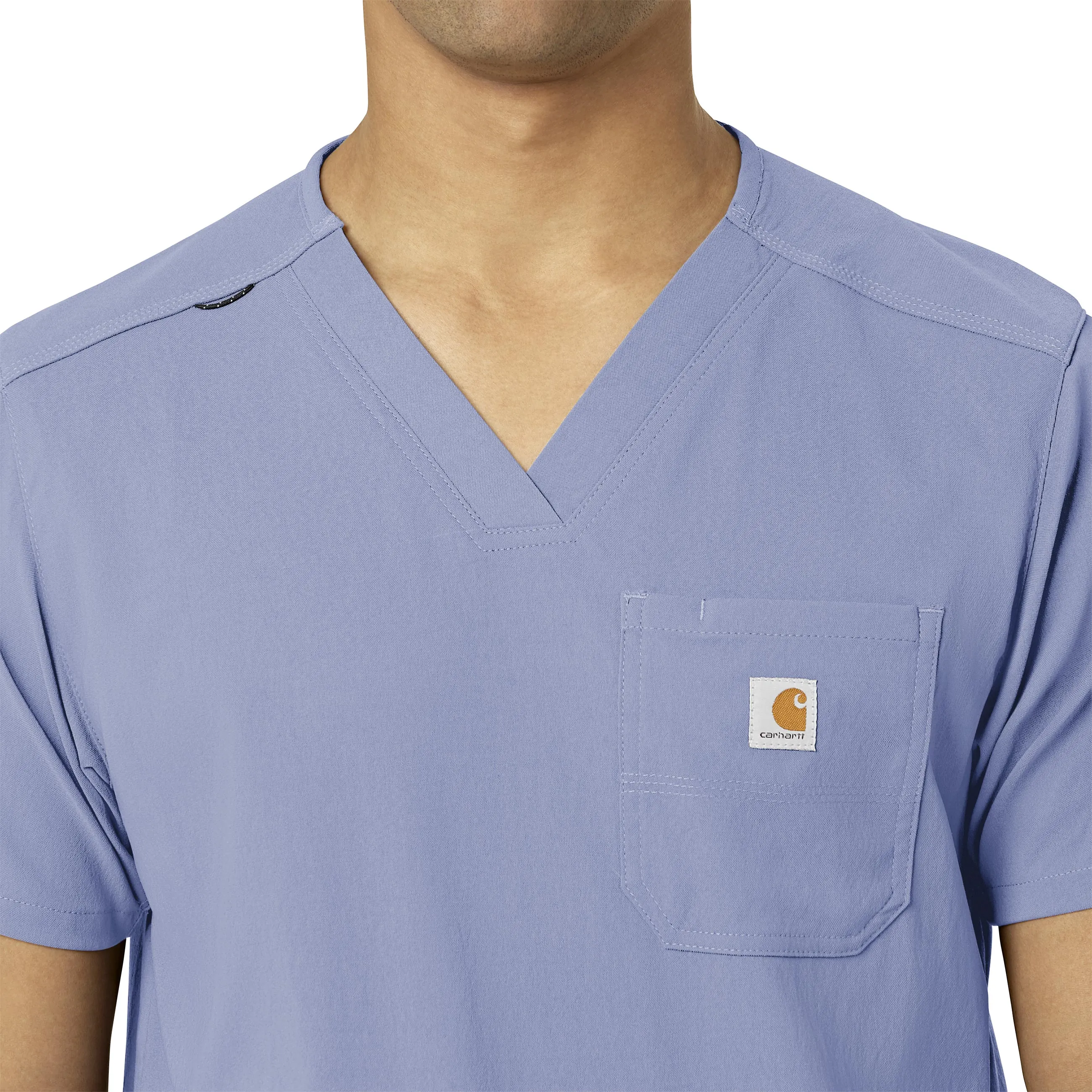 Rugged Flex Peak C15037 Men's 5-Pocket V-Neck Scrub Top Ceil Blue