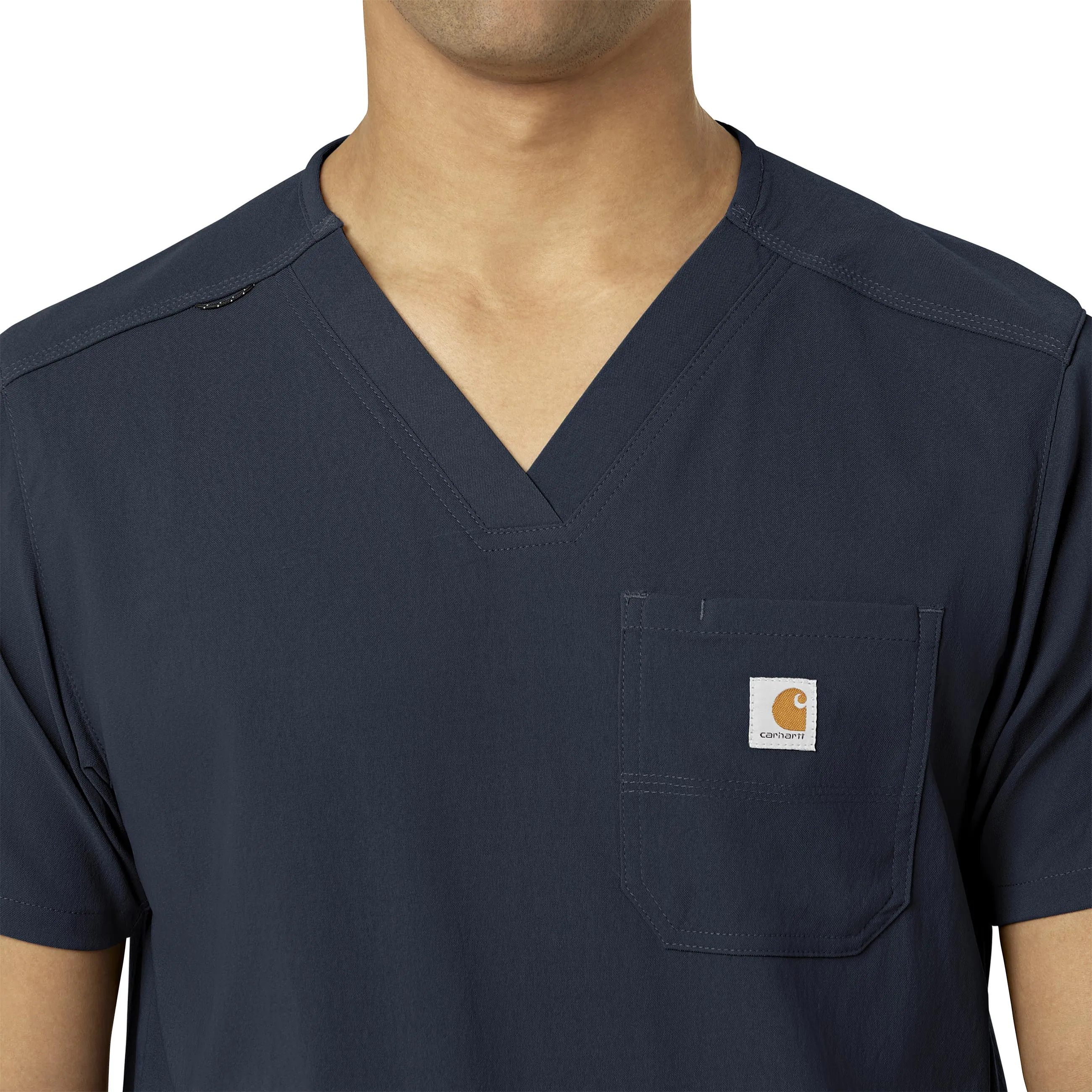 Rugged Flex Peak C15037 Men's 5-Pocket V-Neck Scrub Top Navy