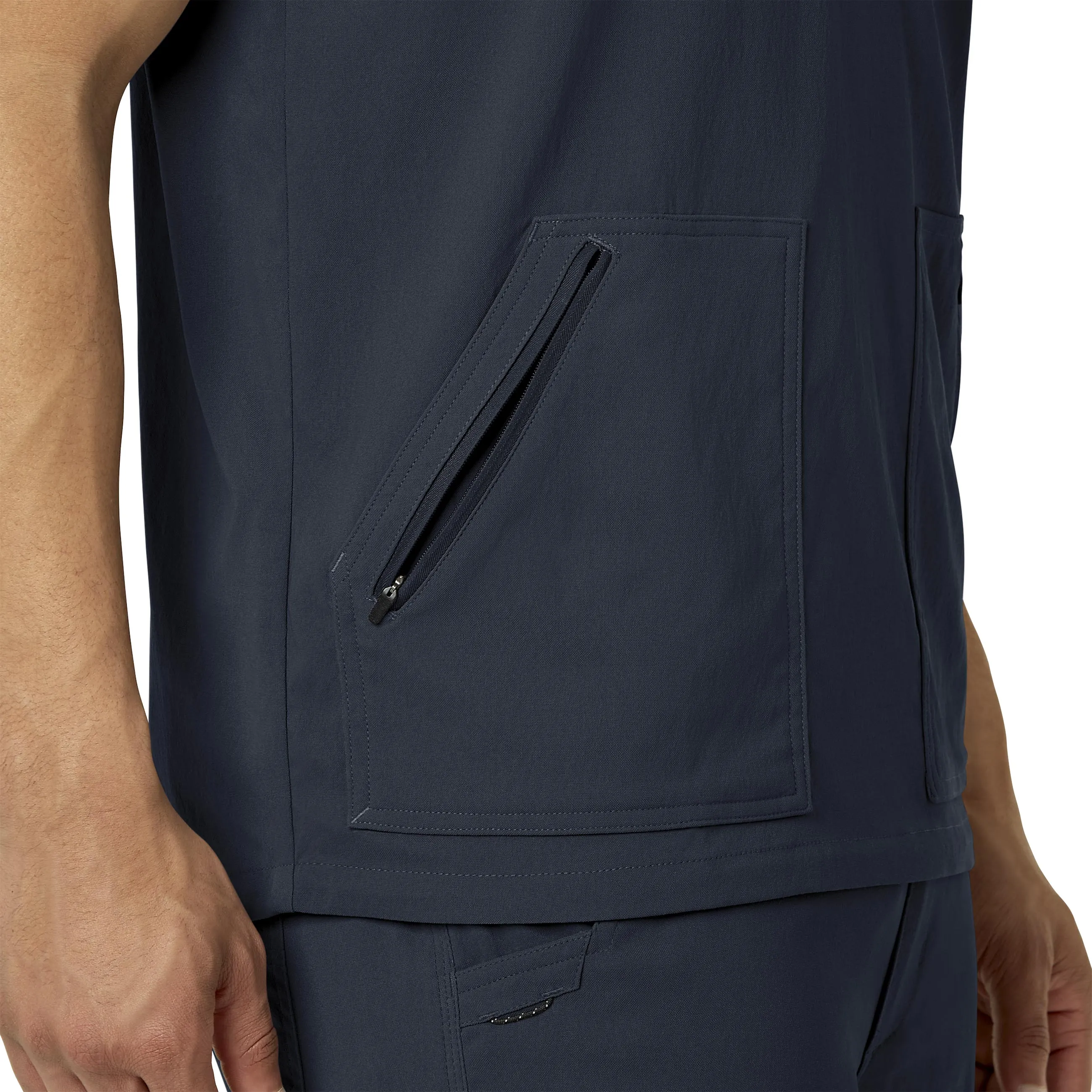 Rugged Flex Peak C15037 Men's 5-Pocket V-Neck Scrub Top Navy