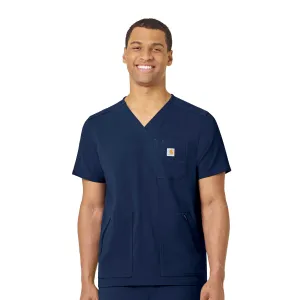 Rugged Flex Peak C15037 Men's 5-Pocket V-Neck Scrub Top Navy