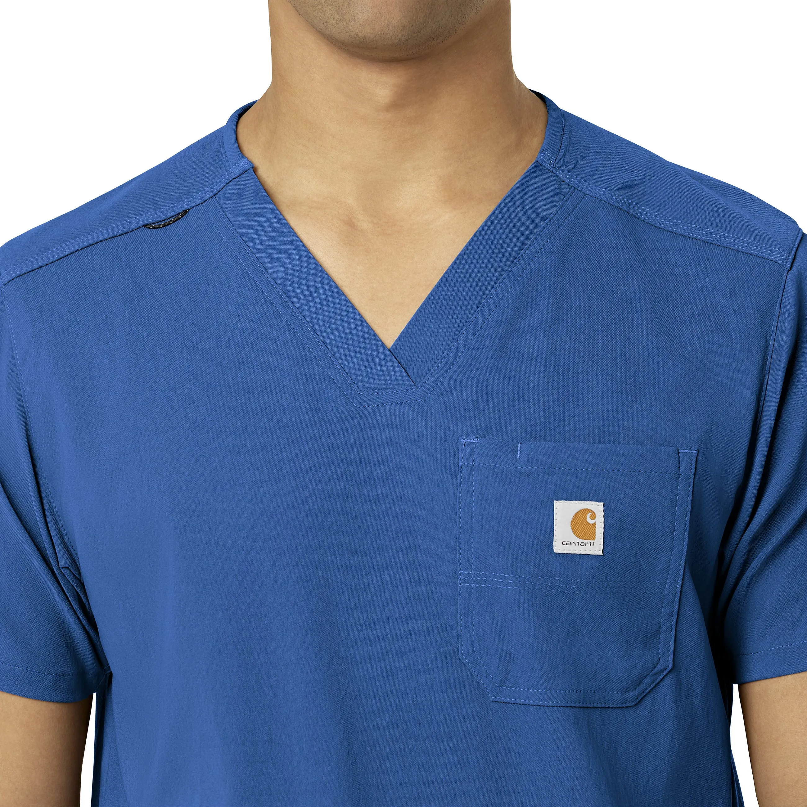 Rugged Flex Peak C15037 Men's 5-Pocket V-Neck Scrub Top Royal