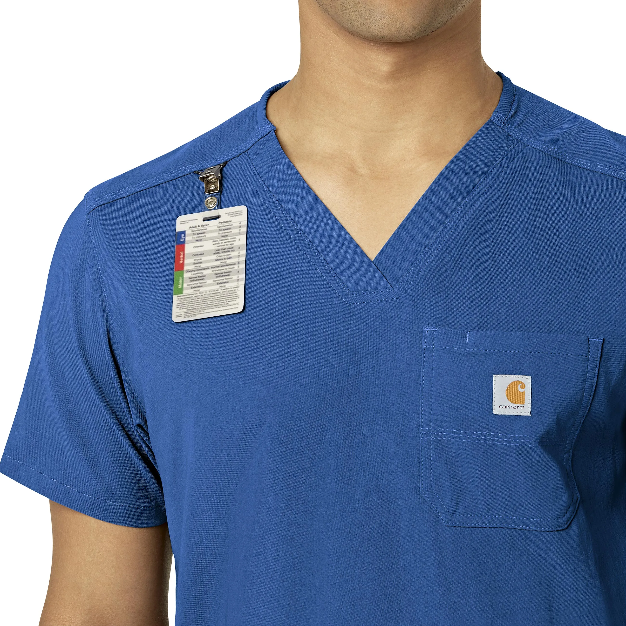 Rugged Flex Peak C15037 Men's 5-Pocket V-Neck Scrub Top Royal