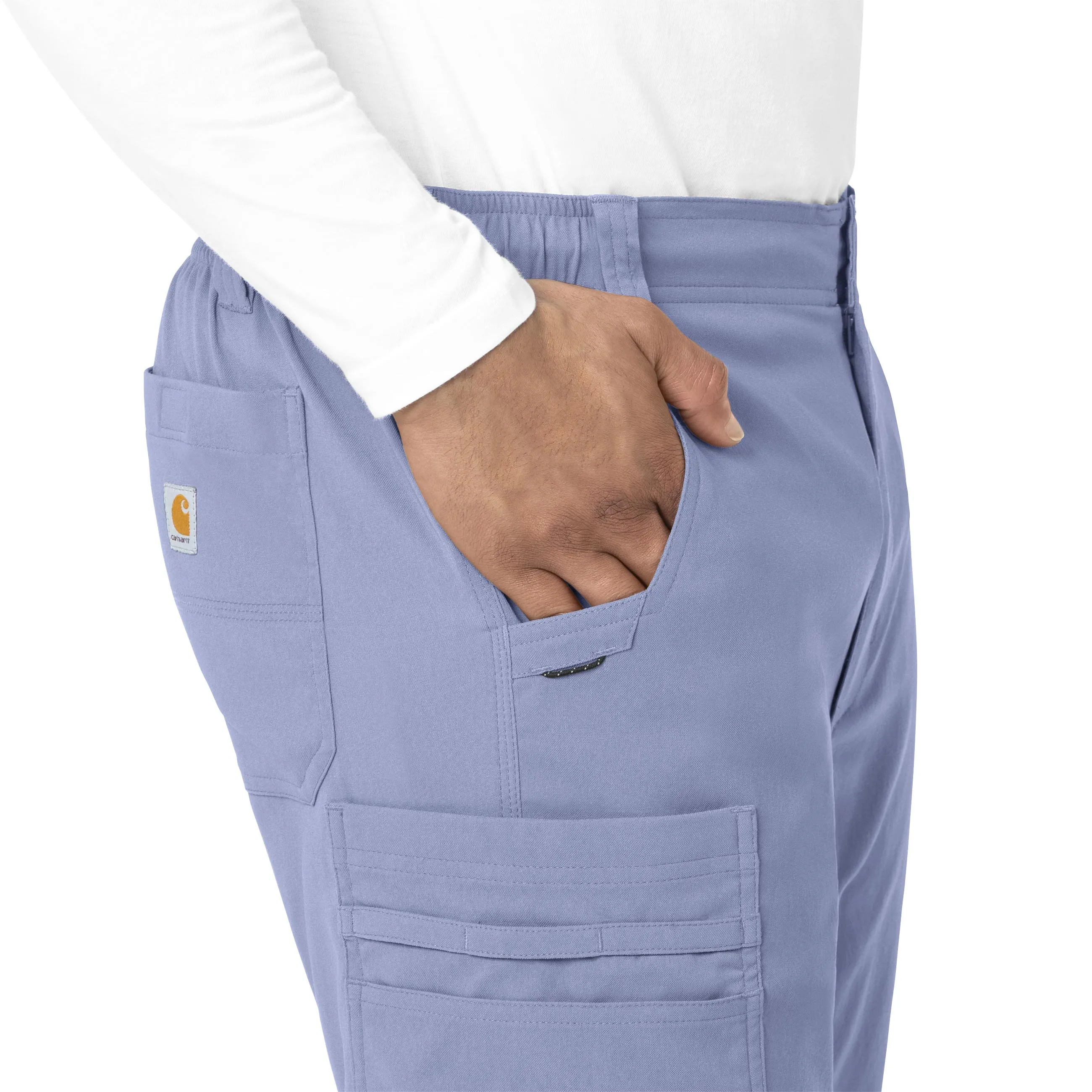 Rugged Flex Peak C55037 Men's Straight Leg Cargo Scrub Pants Ceil Blue