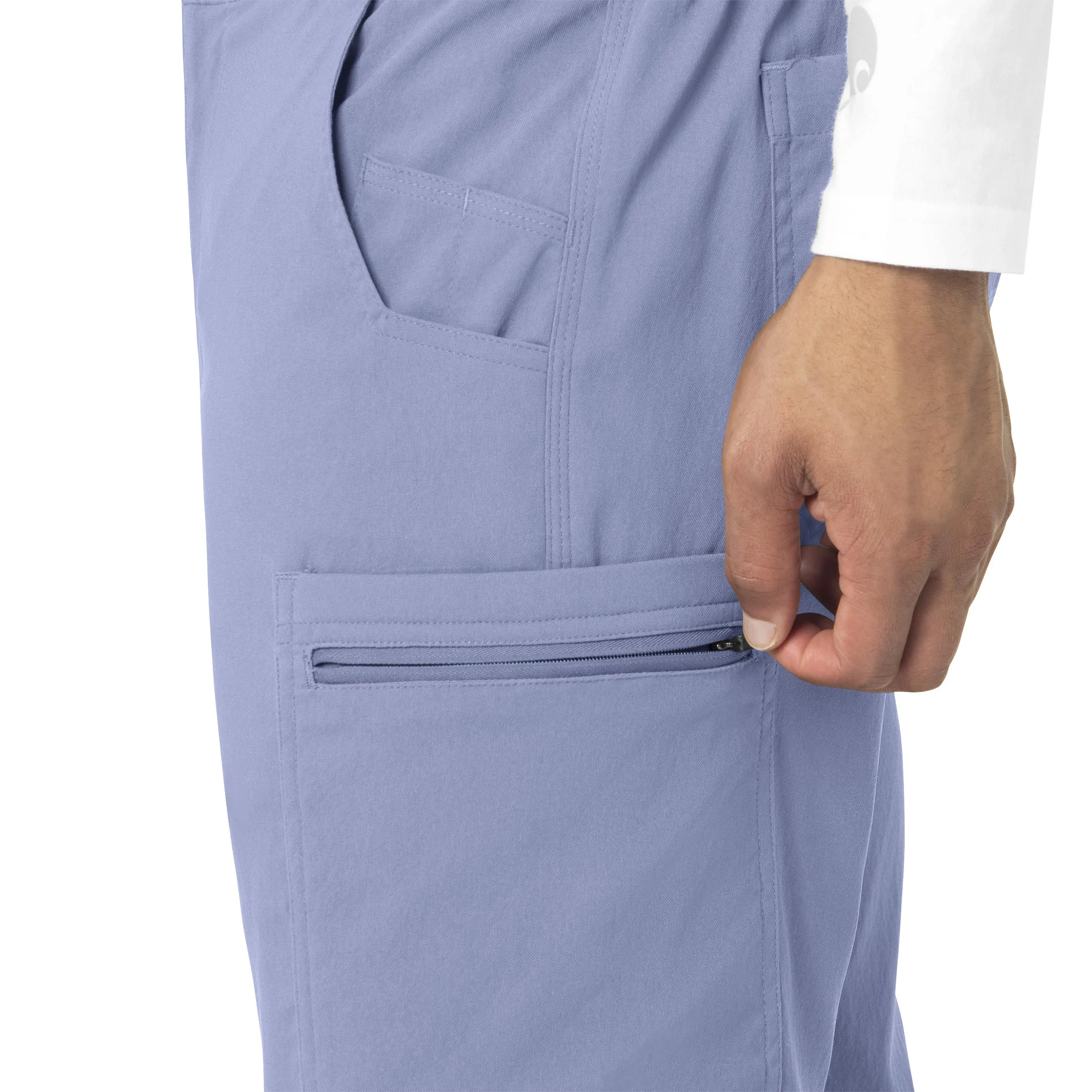 Rugged Flex Peak C55037 Men's Straight Leg Cargo Scrub Pants Ceil Blue