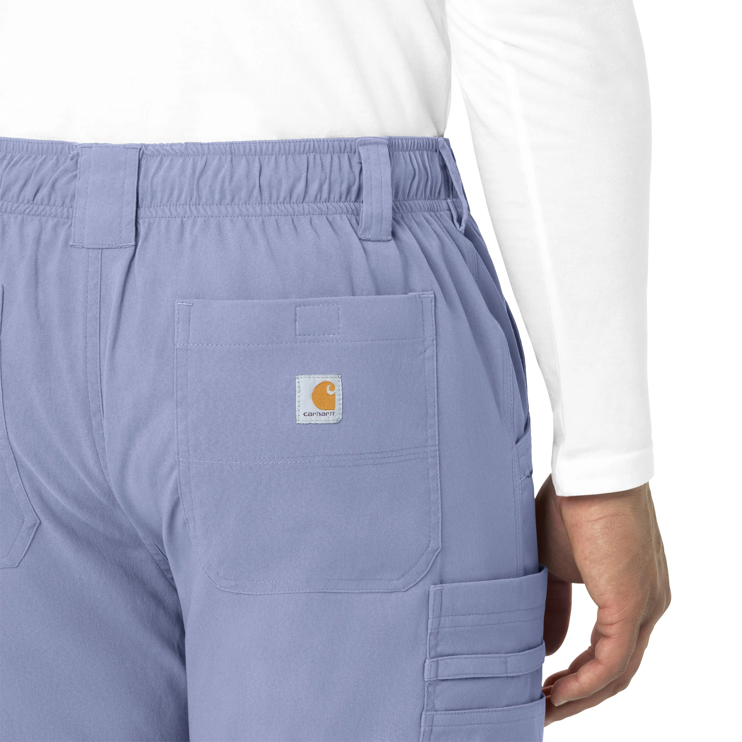 Rugged Flex Peak C55037 Men's Straight Leg Cargo Scrub Pants Ceil Blue