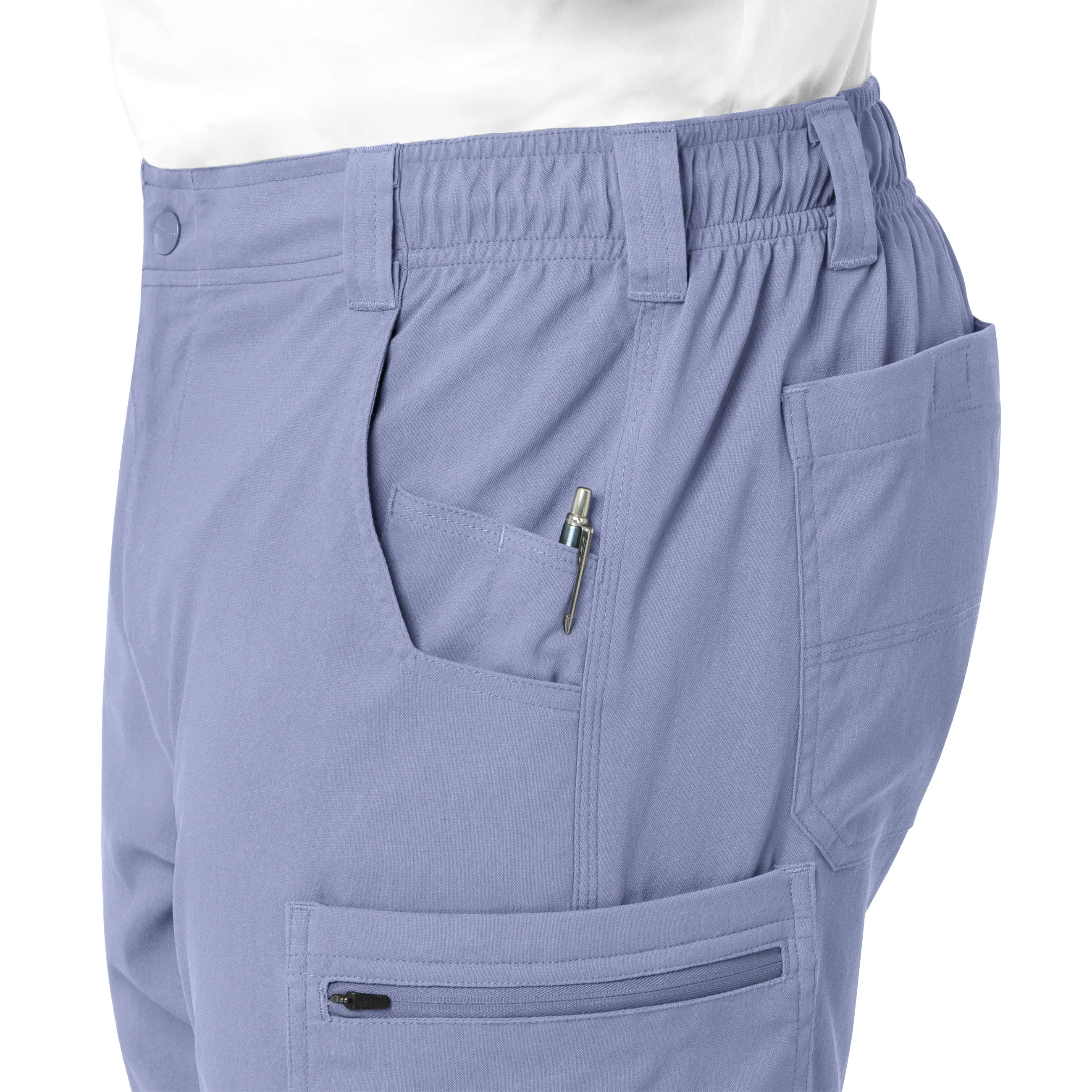 Rugged Flex Peak C55037 Men's Straight Leg Cargo Scrub Pants Ceil Blue