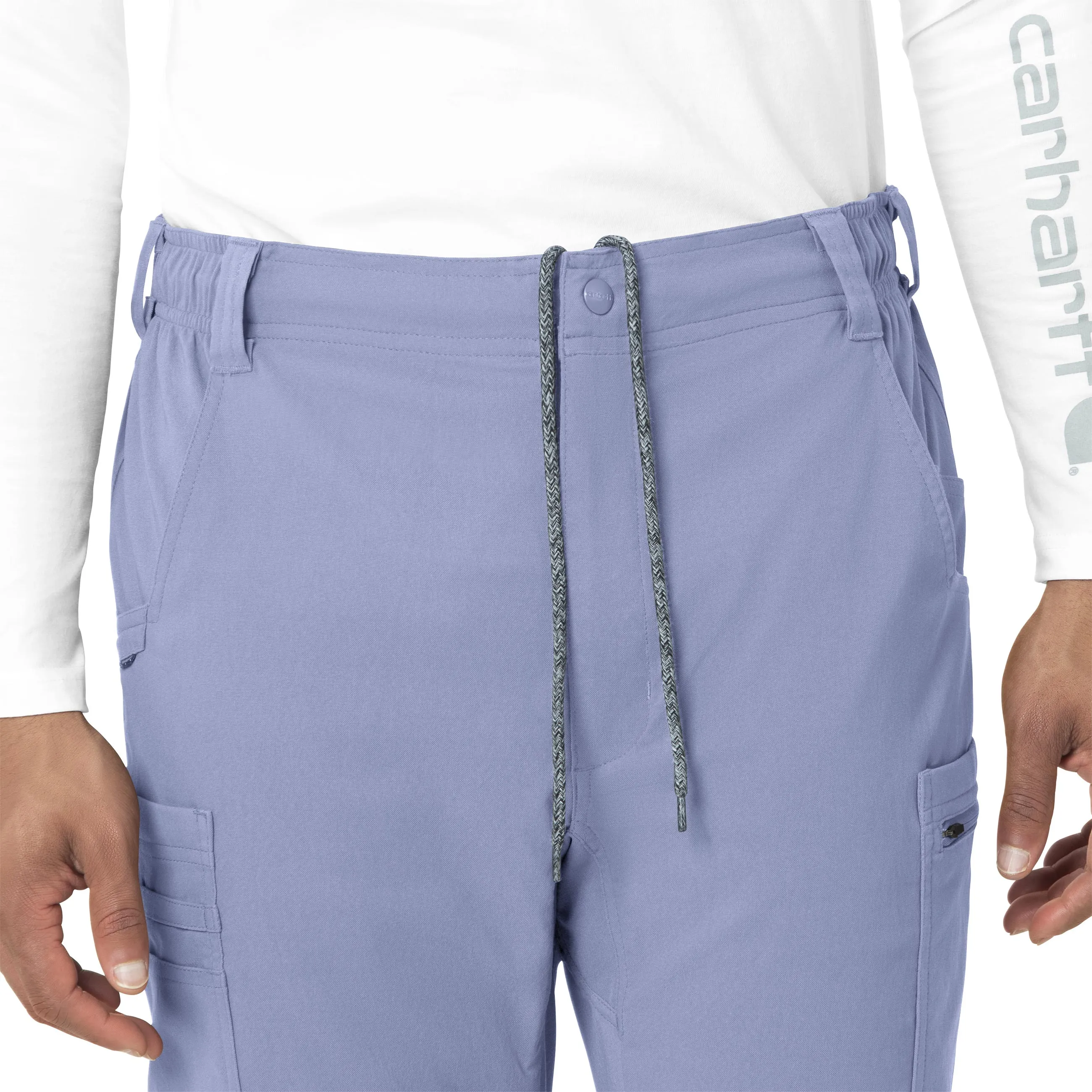 Rugged Flex Peak C55037 Men's Straight Leg Cargo Scrub Pants Ceil Blue