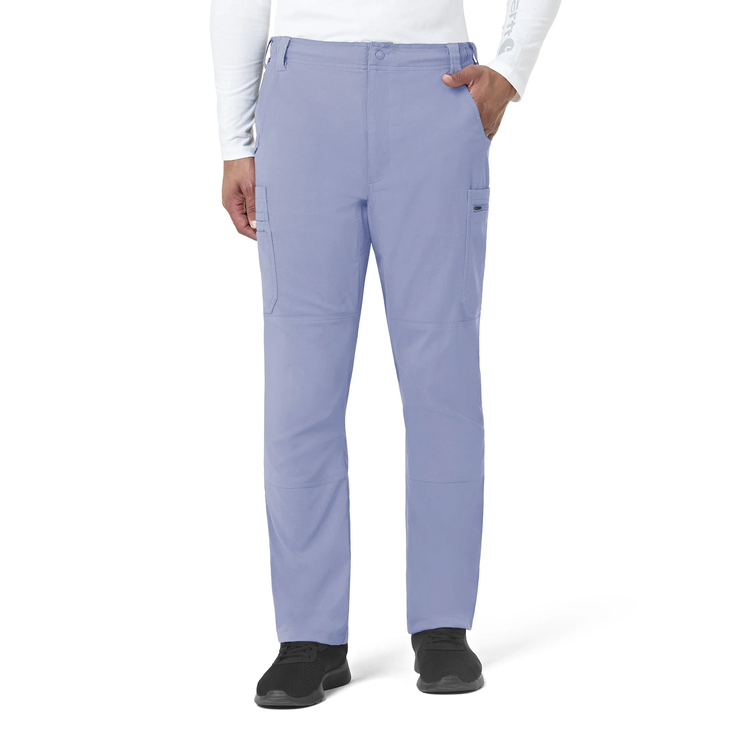 Rugged Flex Peak C55037 Men's Straight Leg Cargo Scrub Pants Ceil Blue